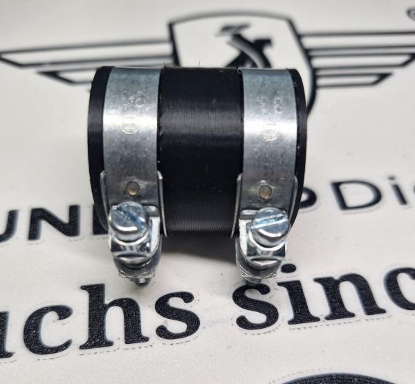 Originalgetreuer Nachbau des Ansauggummis für Zündapp KS 50 (Typ 517) inklusive 2 Originalen Norma Schellen